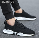 Men's Shoes Lightweight Sports Shoes Breathable Non-slip Casual Shoes Adult Shoes Zapatillas Hombre Black